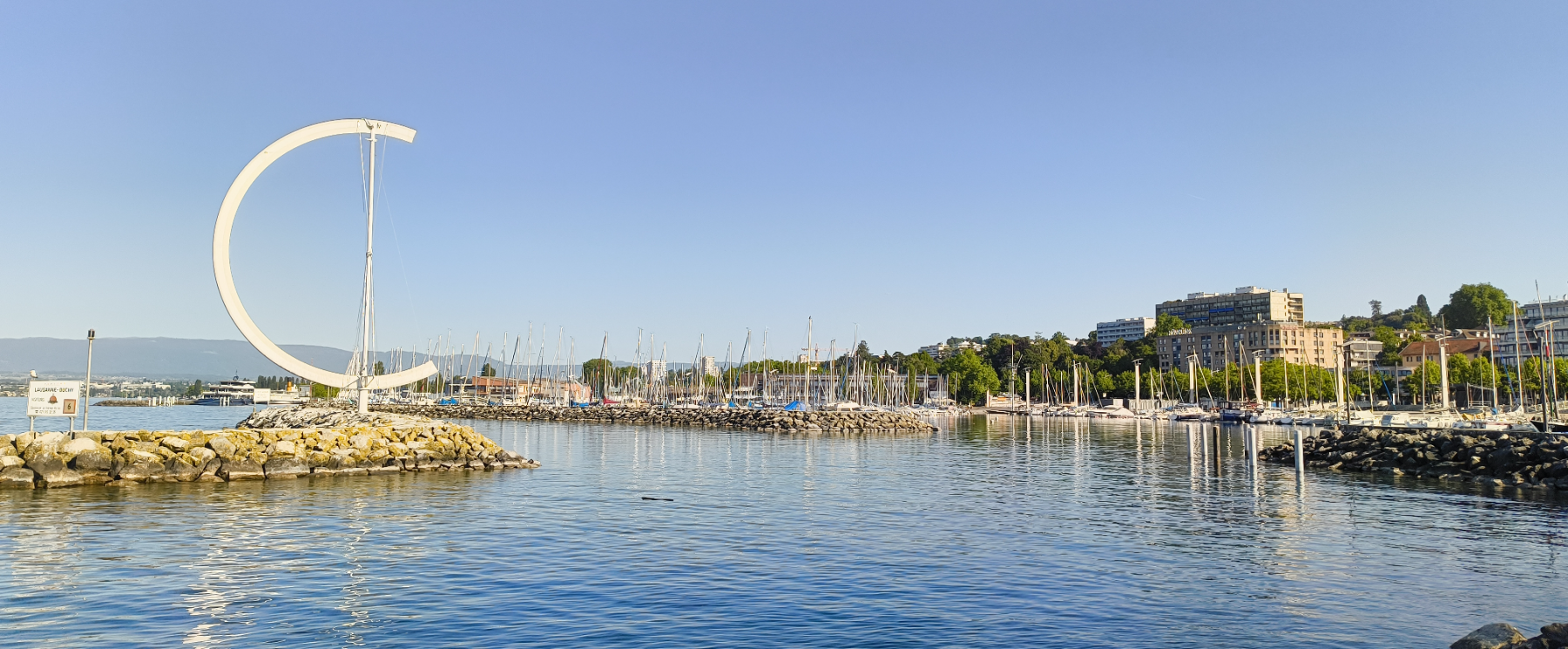 Lake Geneva harbour at Lausanne-Ouchy, CertCare's home
